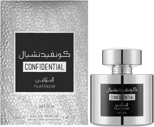 Lattafa Confidential Platinum Eau De Parfum for Men 100 ml