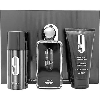   Afnan 9 PM Gift Set Men Eau de Parfum 100 ml Shower Gel 200 ml Deo 250 ml