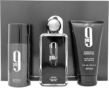 Afnan 9 PM Gift Set Men Eau de Parfum 100 ml Shower Gel 200 ml Deo 250 ml